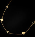 Golden Clover Station Necklace