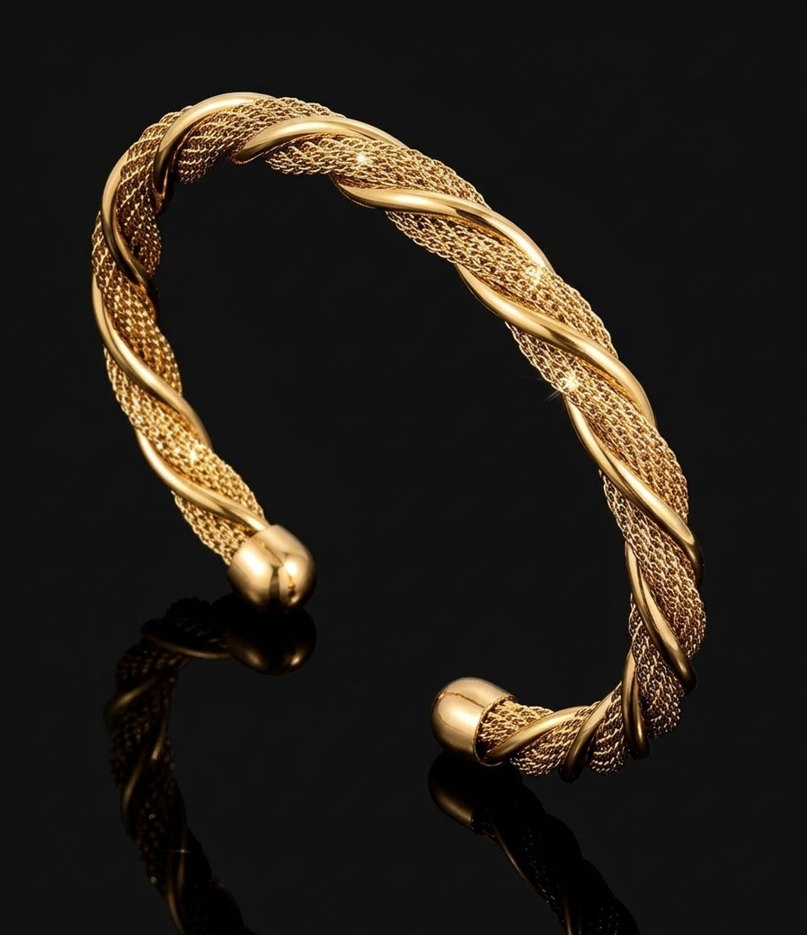 Twisted Gold Cuff