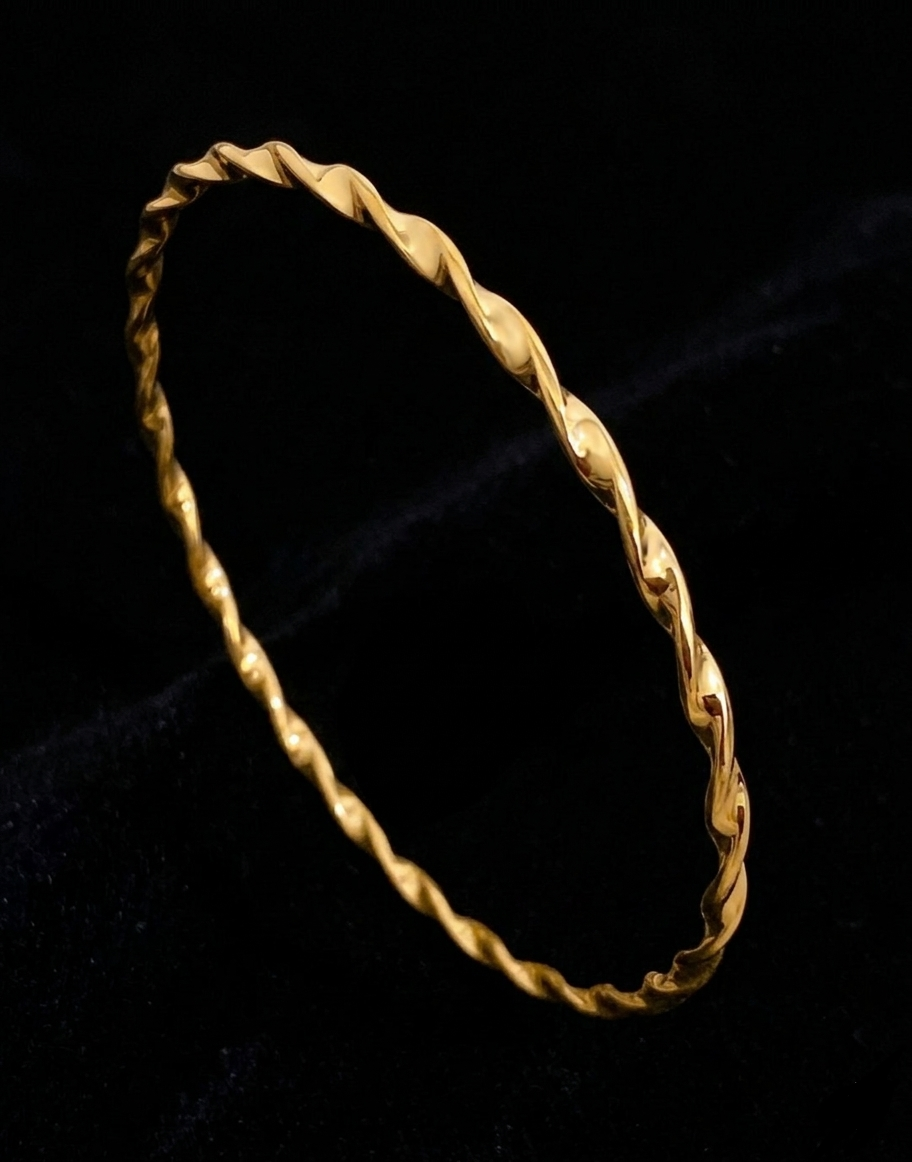 Twisted Gold Bangle