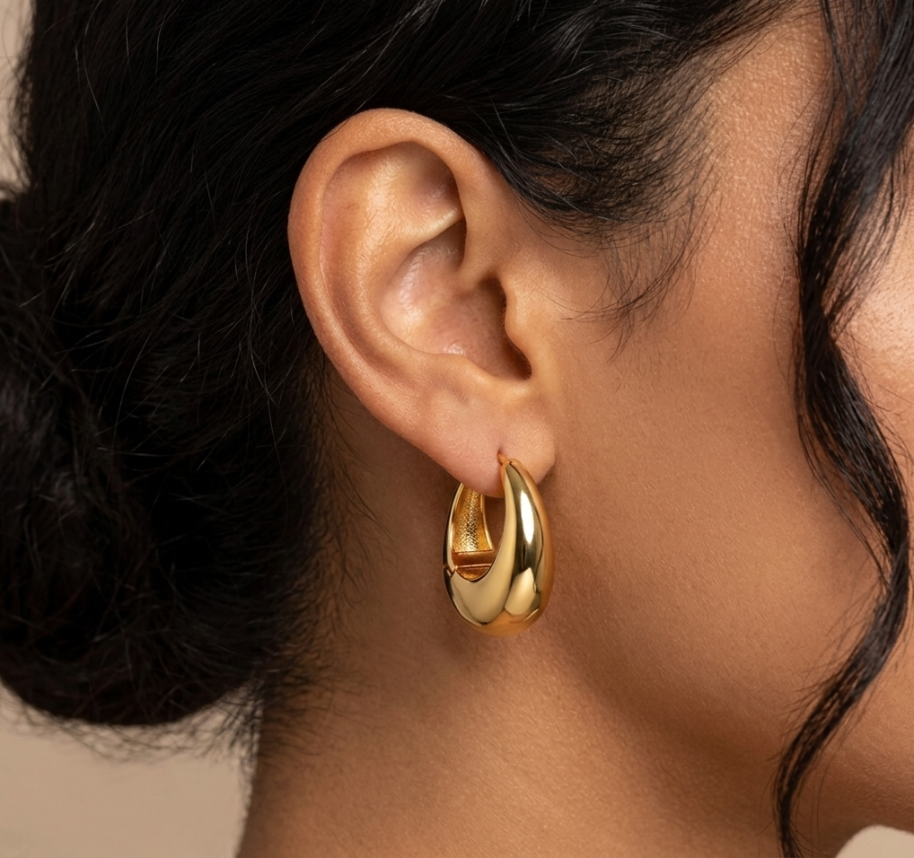 Gold Drop Hoops