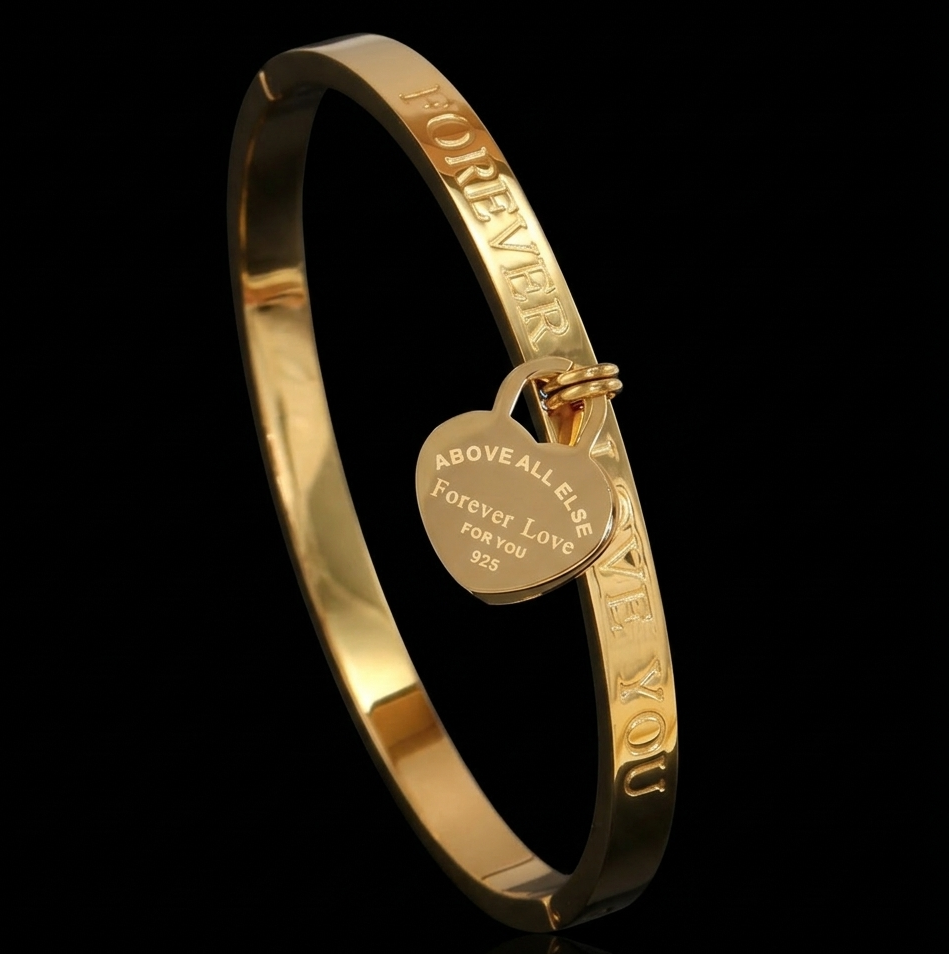 The "Forever Love" Heart Bangle