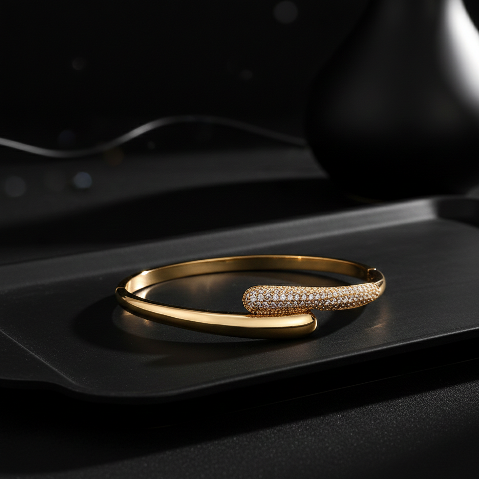 The Serpentine Pavé Bangle