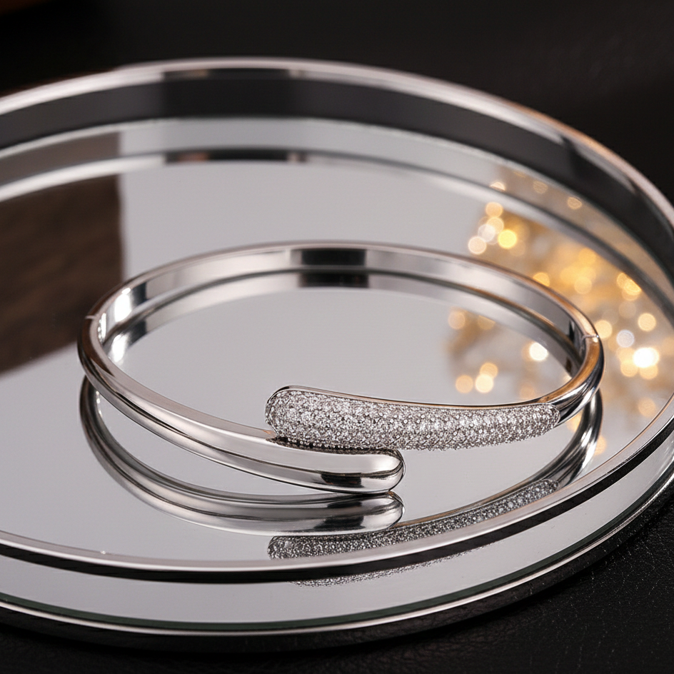 The Serpentine Pavé Bangle