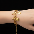 The Golden Heart Multi-Link Bracelet