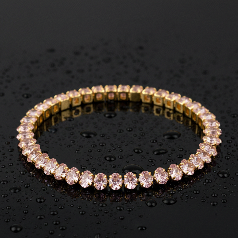 The Rose Petal Tennis Bracelet