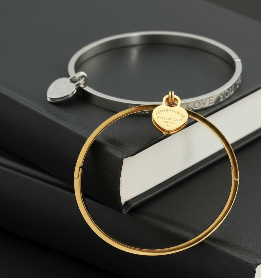 The "Forever Love" Heart Bangle