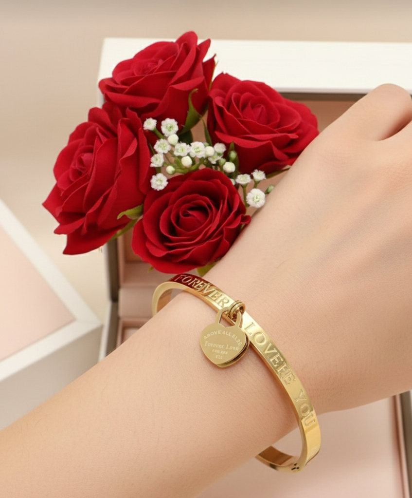 The "Forever Love" Heart Bangle