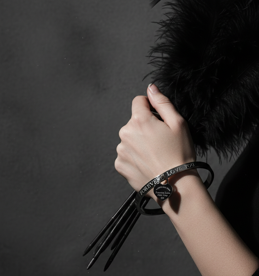 The "Forever Love" Heart Bangle